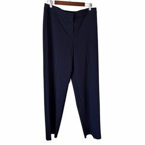 St. John Navy Straight-Leg Pants